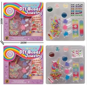 Unicorn Macaron Bead Makeup Set (2 Mixed)   ITEM NO.： W058948