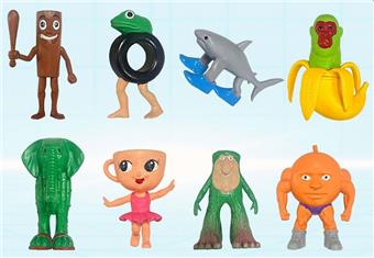 Shanhaijing Wooden Stick Doll Single OPP Bag (8 pieces per large bag)   ITEM NO.： W055599
