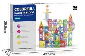 94PCS puzzle magnetic ball track building blocks   ITEM NO.： W046423