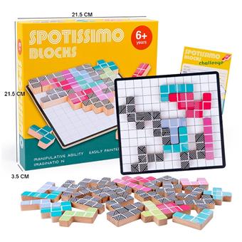 Wooden Block Duel Desktop Game Puzzle Toy   ITEM NO.： W049620