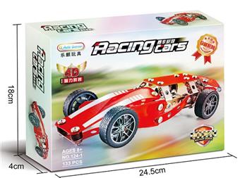 Metal block assembly race car 133PCS   ITEM NO.： W042304