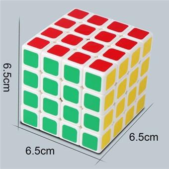 Fourth order heat transfer printing white background large rounded corner Rubik's Cube puzzle puzzle cube decompression venting puzzle toy finger game   ITEM NO.： W042879