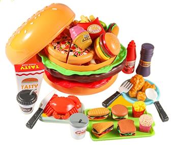 Dining car tent+Burger Chequerel 76PCS   ITEM NO.： W047256