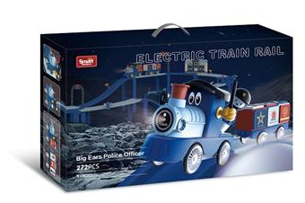 Electric train track building blocks - Big Ear Sheriff 272PCS   ITEM NO.： W047457