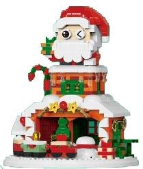 Santa Claus Hut 924PCS Lighting Edition - Micro Particle Building Blocks   ITEM NO.： W044649