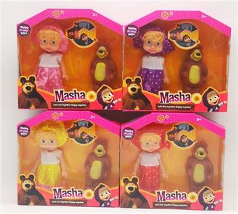 6-inch empty body Martha doll+bear 4 mixed styles   ITEM NO.： W062953