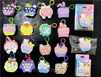 Novelty Toys Cross border Explosive Small Speed Push Game Console Novelty Creative Cartoon Doll Party Rabbit Fighting Mouse Machine Keychain Bear Game Machine Pendant Claw Machine   ITEM NO.： W048506