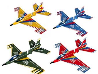 Hand thrown electric flying aircraft (4-color mixed) (including electricity)   ITEM NO.： W054222