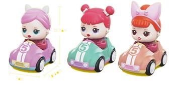 Four Wheel Surprise Doll Pressure Car (10pcs)   ITEM NO.： W042164