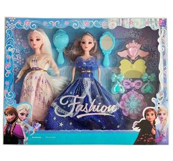 11.5-inch physical active hand Frozen Double Barbie with mirror, hair clip and vacuum formed accessories   ITEM NO.： W055562
