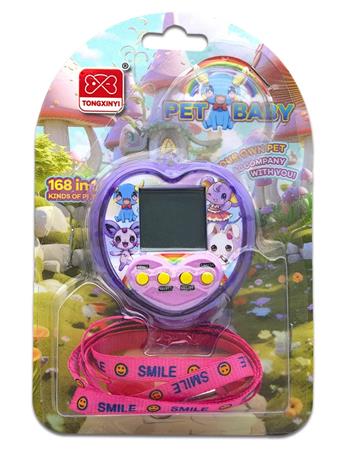 Puzzle pet machine game console (two mixed models) colorful rope pendant (using 2 AG13 batteries, including electricity)   ITEM NO.： W066623