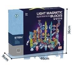 228PCS magnetic ball track building blocks (lighting version)   ITEM NO.： W046454