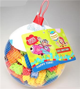 Football puzzle block multi-color mixed weighing 300g (approximately 90-100PCS)   ITEM NO.： W046236