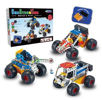 Electric metal assembled toys (three mixed versions)   ITEM NO.： W042324
