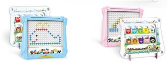 Double sided magnetic drawing board building block table (early education puzzle) 34 * 3.5 * 31 magnetic bead writing board children's drawing board puzzle early education magnetic drawing board table building block writing table magnetic drawing board magnetic bead writing board   ITEM NO.： W056805