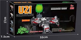 Graffiti Uzi submachine gun, metal rear mount, fluorescent version   ITEM NO.： W064115