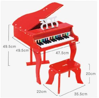 Beautiful grand piano (red)   ITEM NO.： W043424