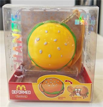 M two in one transformable burger with bread crab keychain   ITEM NO.： W048662