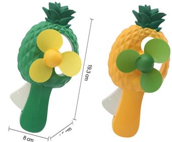 Pineapple hand-held fan (12pcs/box)   ITEM NO.： W042201
