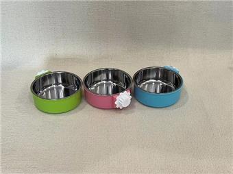 Pet supplies feeding bowl, cat food bowl, dog food bowl, drinking water bowl, large hanging bowl (including steel bowl)   ITEM NO.： W062463