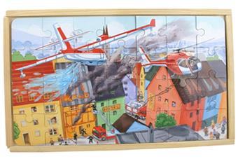 28pcs Box Set Puzzle - Fire Truck   ITEM NO.： W044230
