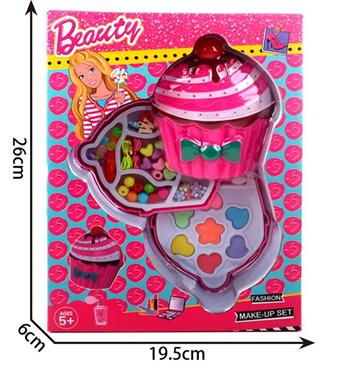 Fashionable Barbie cake with two layers of beads and cosmetics   ITEM NO.： W058175