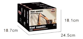 DIY wooden assembly engineering vehicle 4pcs/box   ITEM NO.： W042588