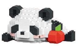 148PCS Panda low-priced impulse model with Apple Hug - Micro Particle Building Blocks   ITEM NO.： W044736