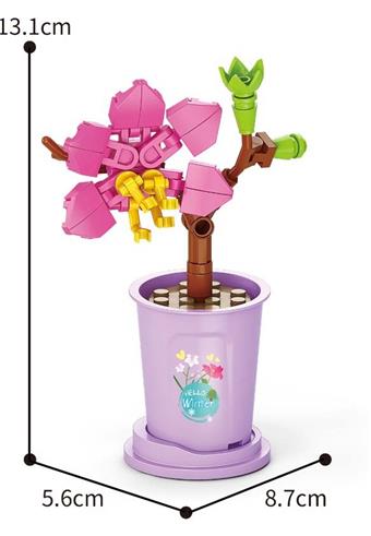 Snowy Bauhinia 50PCS Microparticle Building Blocks   ITEM NO.： W044868