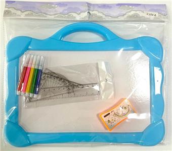 Circular writing board with five colored pens set ruler   ITEM NO.： W055839