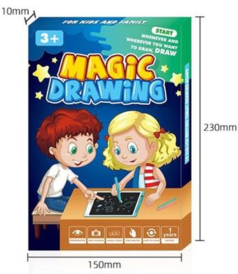 Blue 8.5-inch white surface sticker color screen LCD writing board drawing board with screen lock   ITEM NO.： W056471
