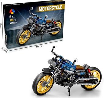 AB Original Package DIY Puzzle Assembly Building Blocks Particle New Motorcycle (409PCS)   ITEM NO.： W046332