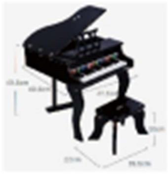 Beautiful grand piano (black)   ITEM NO.： W043665