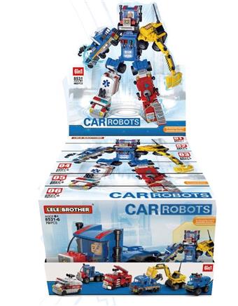 6-in-1 Automotive Robot (482PCS) (Set of 6)   ITEM NO.： W045261