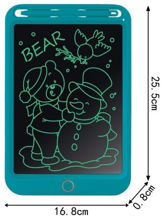 LCD writing board color 10 inch (with battery and screwdriver included)   ITEM NO.： W056590