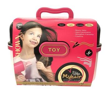 Simulated Hairdressing Set (19 piece set with makeup mirror)   ITEM NO.： W058687