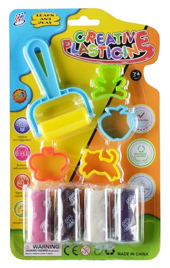 Color clay, 4 bags of 1 Anshi color clay+accessories   ITEM NO.： W053741