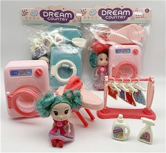 Children's play at home, small confused washing machine, laundry room, small appliances, set of toys   ITEM NO.： W043295