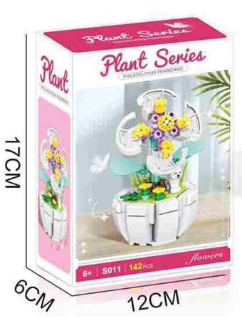 Building Blocks Jingshan Plum Blossom 142PCS - Flower Series   ITEM NO.： W059984