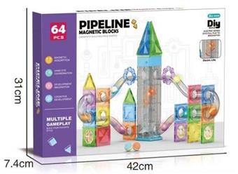 Puzzle Magnetic Electric Ball Track Building Blocks 60PCS   ITEM NO.： W046418