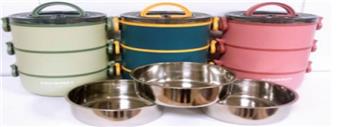 Weimei three-layer circular stainless steel lunch box   ITEM NO.： W066748