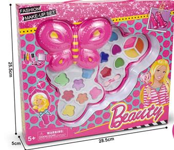 Fashion Barbie Butterfly Two layer Makeup Box Set   ITEM NO.： W058178
