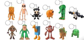 Shanhaijing wooden stick figurine with keychain 16 blind box display box   ITEM NO.： W055618