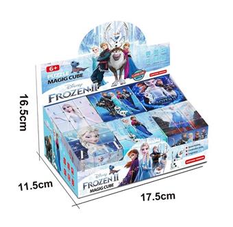 Ice and Snow Princess Magic Cube (6-pack) Third Order Magic Cube 5.7cm UV Printing Stress Relief Puzzle Cube 3rd Order Puzzle Cube Stress Relief Puzzle Toy Finger Game   ITEM NO.： W042798