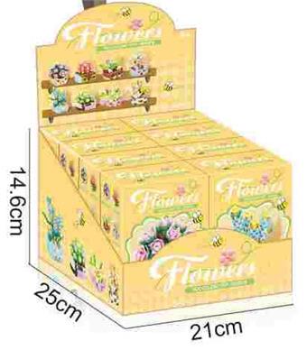 Cute Pet Succulent Series 115/120/120/116/120/121/131/119PCS (8 pieces/display box) - Flower Series   ITEM NO.： W059990