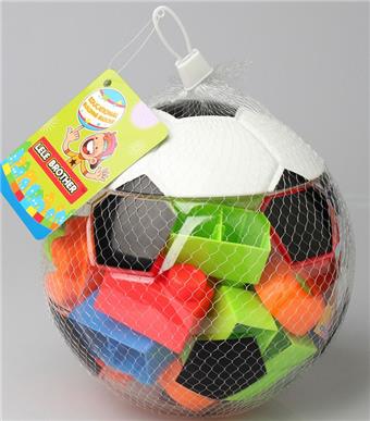 Football puzzle building blocks with multiple colors mixed and counted (24PCS)   ITEM NO.： W046241