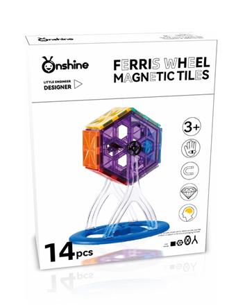 Colorful Diamond Magnetic Plates 14pcs - Ferris Wheel Set   ITEM NO.： W043581