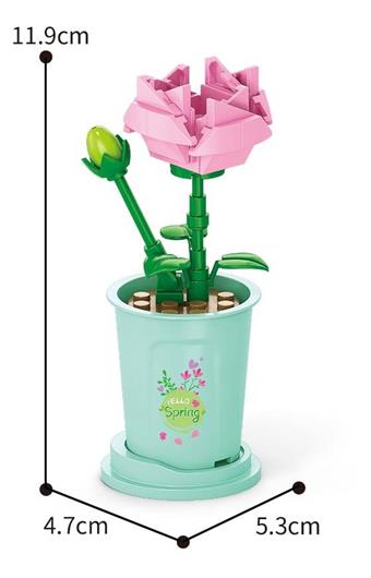 Jingzhe Rose 41PCS Micro Particle Building Blocks   ITEM NO.： W044886