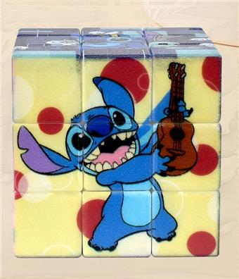 3.5CM Stitch Rubik's Cube (UV printed) 12PCS One Medium Package Three Step Small Rubik's Cube Three Step Mini Rubik's Cube Keychain Pendant Puzzle Rubik's Cube Stress Release Puzzle Toy Finger Game   ITEM NO.： W042709
