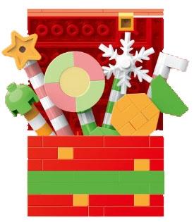 184PCS Christmas gift of building blocks   ITEM NO.： W044788